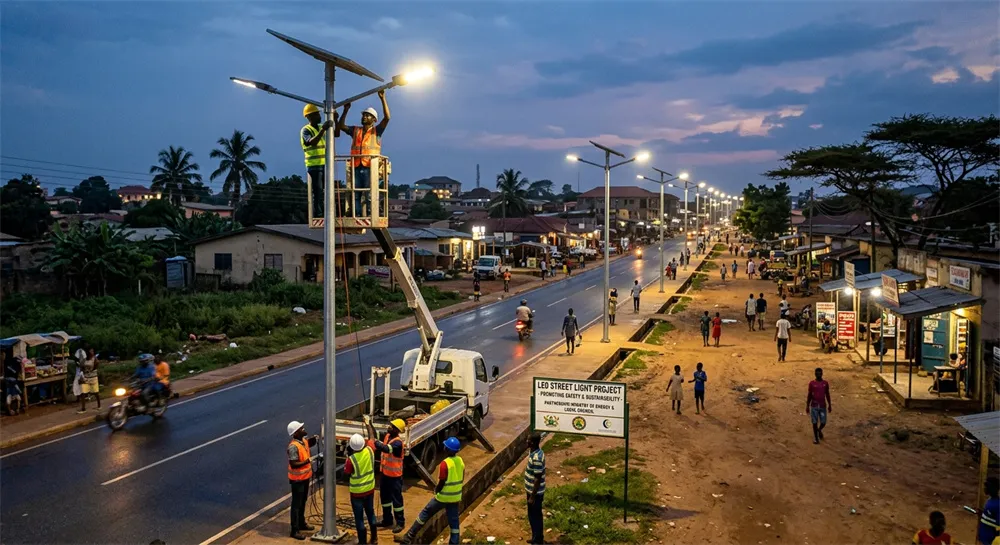 LED Street Light Project in Africa